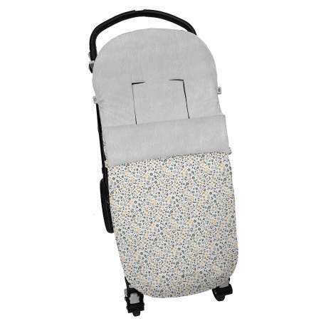 Sacos Silla Polipiel Flores Gris