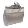 Bolso barco polipiel estampada pajaritas negra
