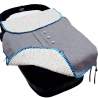 Saco de capazo con colcha reversible espiga Azul y liberty