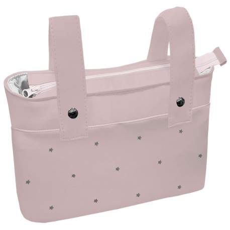 Bolsos Polipiel Rosa con bordado de bodoques