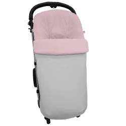 Sacos silla en polipiel lisa gris interior en rosa