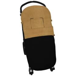 Sacos de Silla Impermeables Oxford Liso Negro, interior en pelo ocre