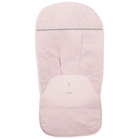 Fundas silla en piqué rosa con puntilla picos y bordado de topitos