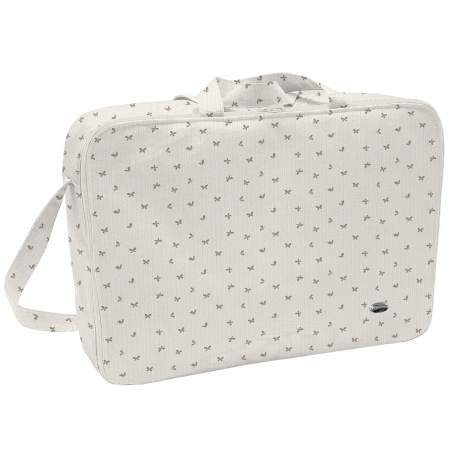 Maleta Tejido Estampado Indra Tostado