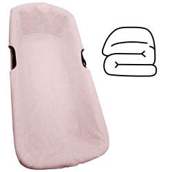 Interiores de Capazo Universal Piqué Rosa Bordado Topitos
