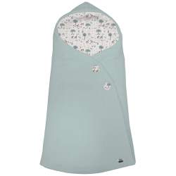 Sacos Capazo Cruzados Bambi Azulado Exterior Serker Menta. Interior Pelo o Villela Estampado