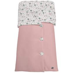Sacos Capazo Cruzados Bambi Rosado Exterior Serker Rosa. Interior Pelo o Villela Estampado