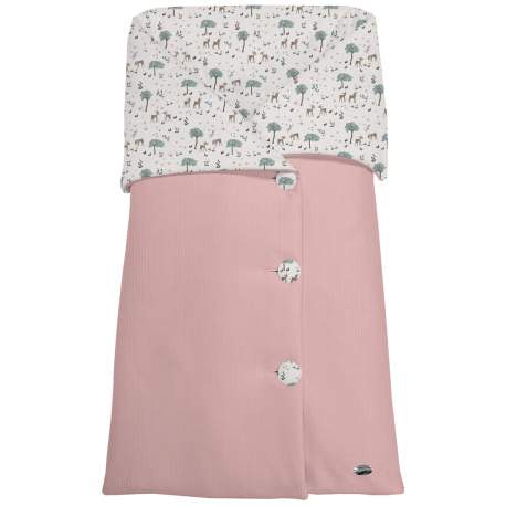 Sacos Capazo Cruzados Bambi Rosado Exterior Serker Rosa. Interior Pelo o Villela Estampado