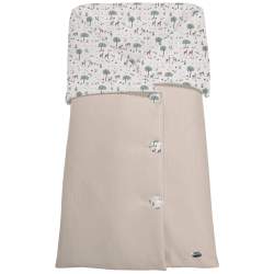 Sacos Capazo Cruzados Bambi Visón Exterior Serker Tostado. Interior Pelo o Villela Estampado