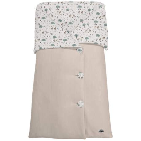 Sacos Capazo Cruzados Bambi Visón Exterior Serker Tostado. Interior Pelo o Villela Estampado