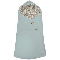 Sacos Capazo Cruzados Dylan Azulado Exterior Serker Menta. Interior Pelo o Villela Estampado