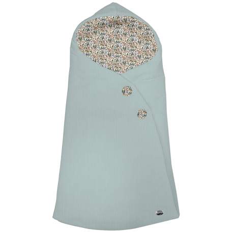 Sacos Capazo Cruzados Dylan Azulado Exterior Serker Menta. Interior Pelo o Villela Estampado
