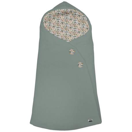 Sacos Capazo Cruzados Dylan Verde Exterior Serker Verde. Interior Pelo o Villela Estampado