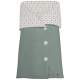 Sacos Capazo Cruzados Zoe Verde. Exterior Serker Verde. Interior Pelo o Villela Estampado