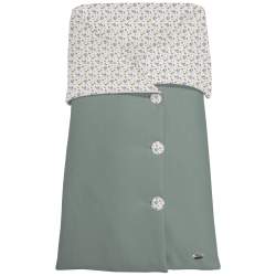 Sacos Capazo Cruzados Zoe Verde. Exterior Serker Verde. Interior Pelo o Villela Estampado