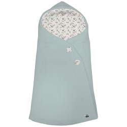 Sacos Capazo Cruzados Altea Azulado Exterior Serker Azul. Interior Pelo o Villela Estampado