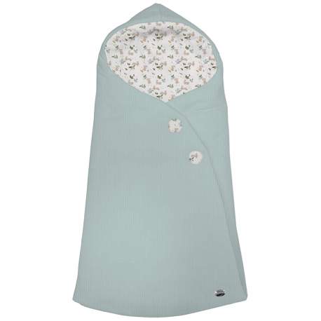 Sacos Capazo Cruzados Altea Azulado Exterior Serker Azul. Interior Pelo o Villela Estampado