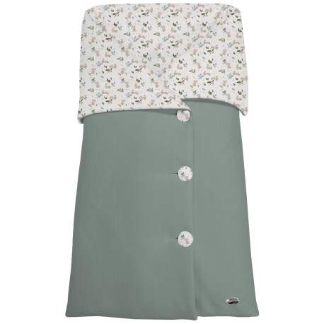 Sacos Capazo Cruzados Altea Verde Exterior Serker Verde. Interior Pelo o Villela Estampado