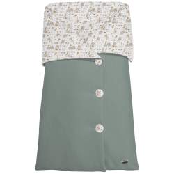 Sacos Capazo Cruzados Erick Verde. Exterior Puzzle Verde. Interior Pelo o Villela Estampado