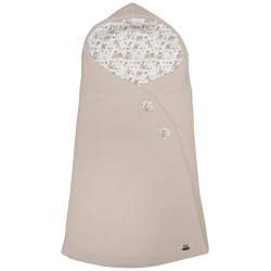 Sacos Capazo Cruzados Erick Visón. Exterior Puzzle Tostado. Interior Pelo o Villela Estampado