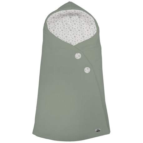 Sacos Capazo Cruzados Luan Verde. Exterior Puzzle Verde. Interior Pelo o Villela Estampado