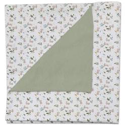 Mantitas Cristel Verde. Exterior Pelo Estampado. Interior Villela o Pelo Liso