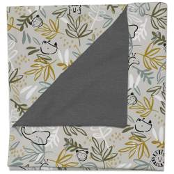 Mantitas Marco Negro. Exterior Pelo Estampado. Interior Villela o Pelo Liso
