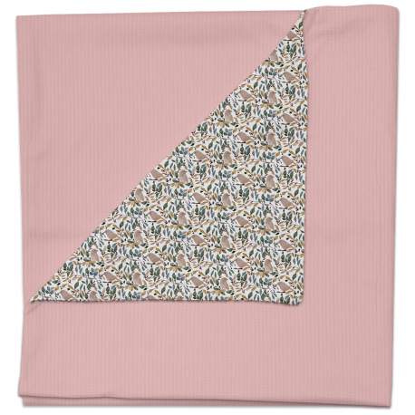 Mantitas Dylan Rosado. Exterior Serker Rosa. Interior Villela o Pelo Estampado