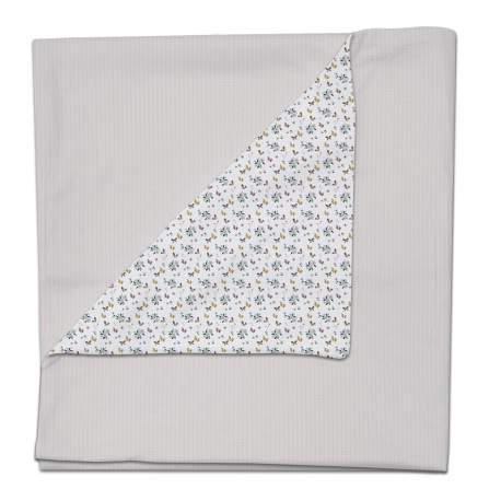 Mantitas Zoe Gris. Exterior Puzzle Gris. Interior Villela o Pelo Estampado