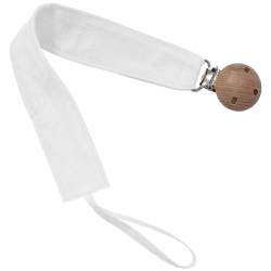 Pinza de Chupete Bambula Plumeti Blanco