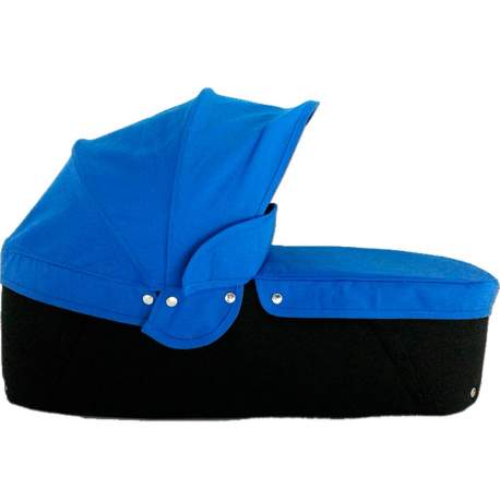 Capazo cuco base negra capota y cubre azul