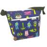 Bolso silla estampado monstruos azul