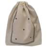 Bolsa  Merienda Piqué crudo bodoques y puntilla gris