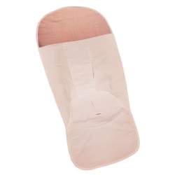 Funda universal plumeti tostado y canesú en muselina lisa maquillaje