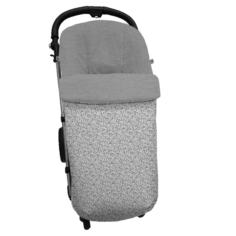 Saco modelo global en polipiel estampada liberty gris. Funda e interior en pelo o punto
