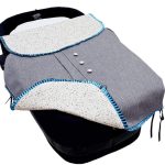 Saco de capazo con colcha reversible espiga Azul y liberty