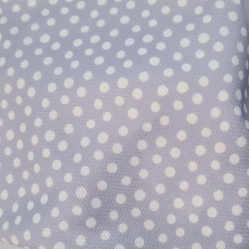 Fundas Silla Punto Estampado topos Celeste