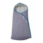 Saco Capazo Capucha. Exterior espiga gris interior liberty