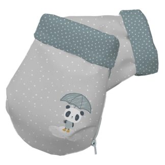 Guantes Polipiel Estampada Panda. Interior en pelo o punto estampado
