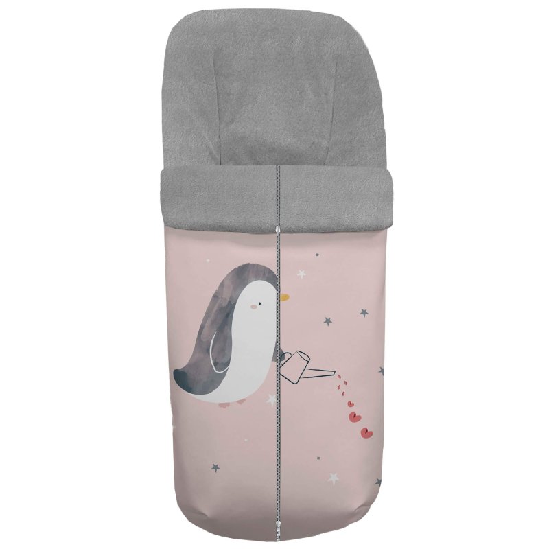 Sacos Silla Estampado Pingüino interior en pelo gris o punto gris