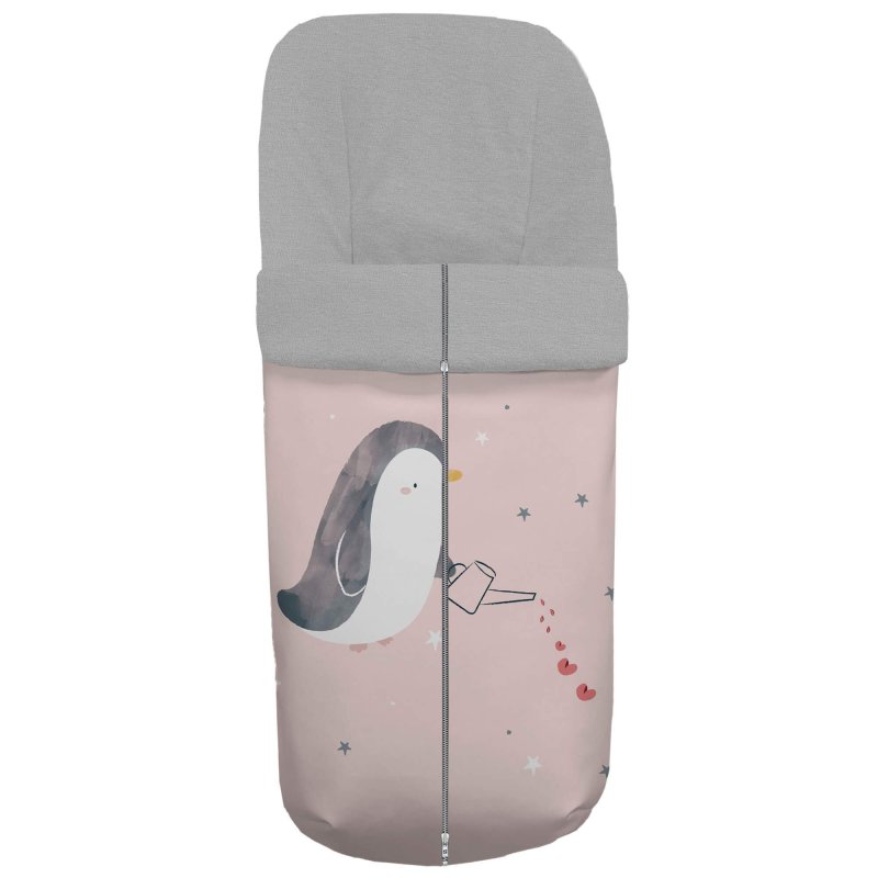Sacos Silla Estampado Pingüino interior en pelo gris o punto gris