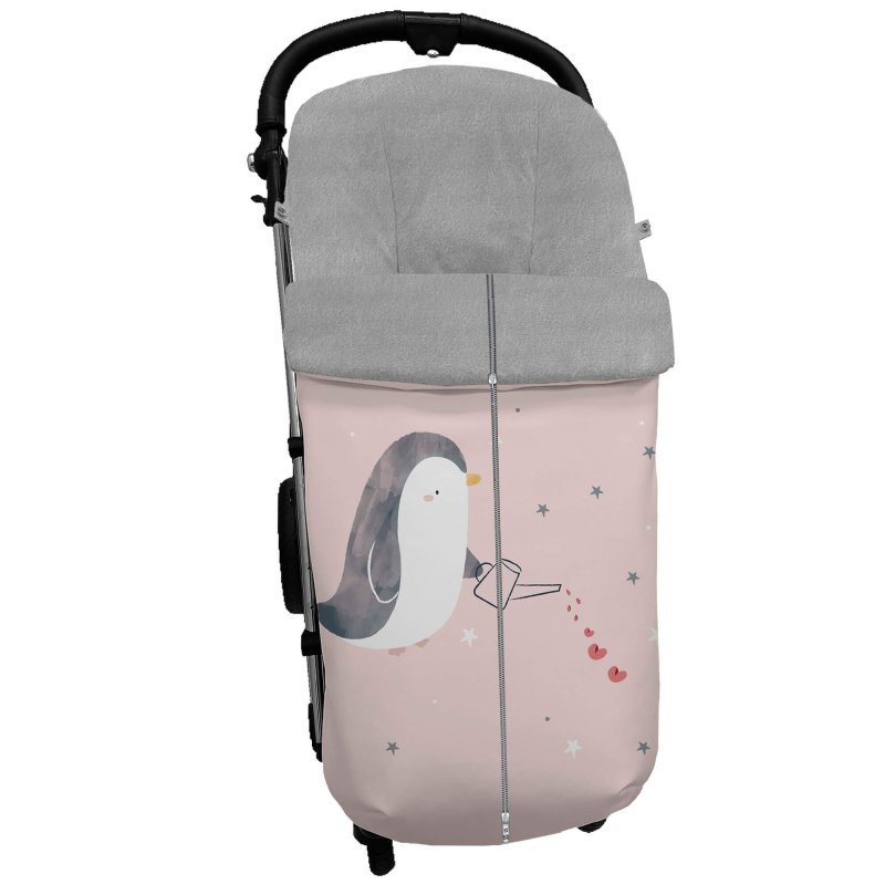 Sacos Silla Estampado Pingüino interior en pelo gris o punto gris
