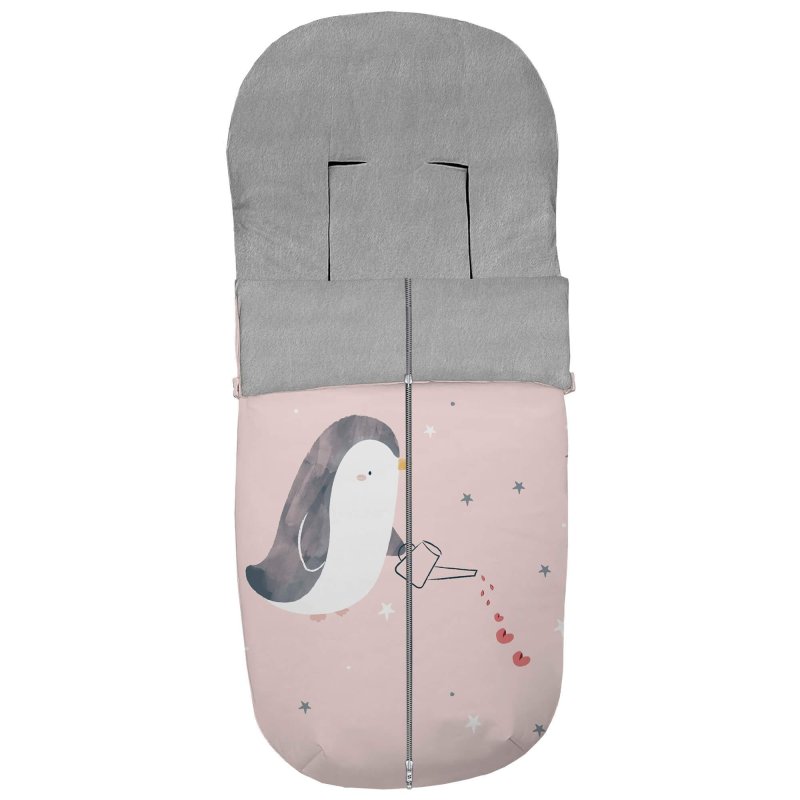 Sacos Silla Estampado Pingüino interior en pelo gris o punto gris