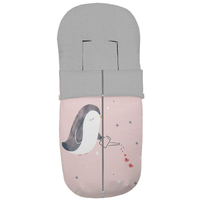 Sacos Silla Estampado Pingüino interior en pelo gris o punto gris