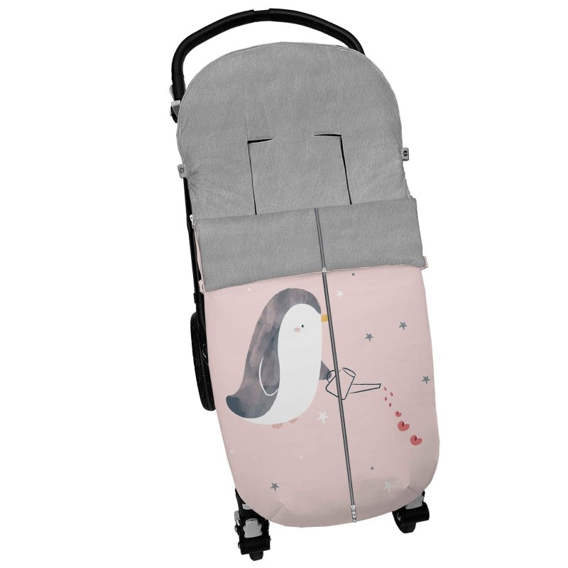 Sacos Silla Estampado Pingüino interior en pelo gris o punto gris