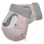 Guantes Polipiel Estampada Pingüino Interior en pelo gris o en punto gris