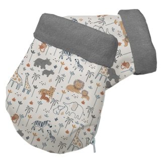 Guantes Polipiel Estampada Selva Gris Interior en pelo gris o en punto gris
