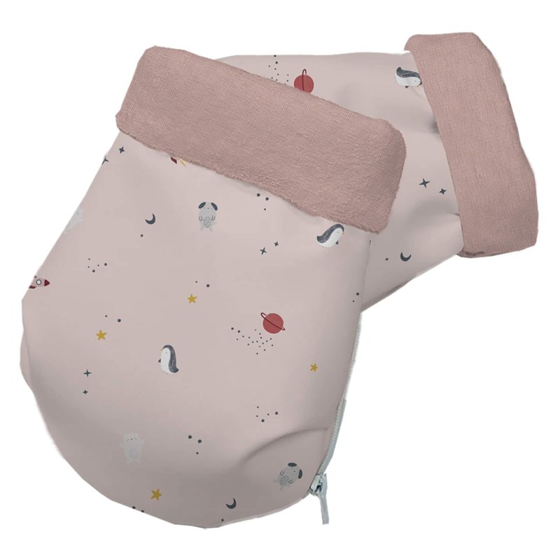 Guantes Polipiel Estampada Space Interior en pelo maquillaje o en punto maquillaje