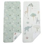 Colchoneta Reversible Elefante Verde
