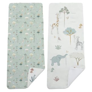 Colchoneta Reversible Elefante Verde